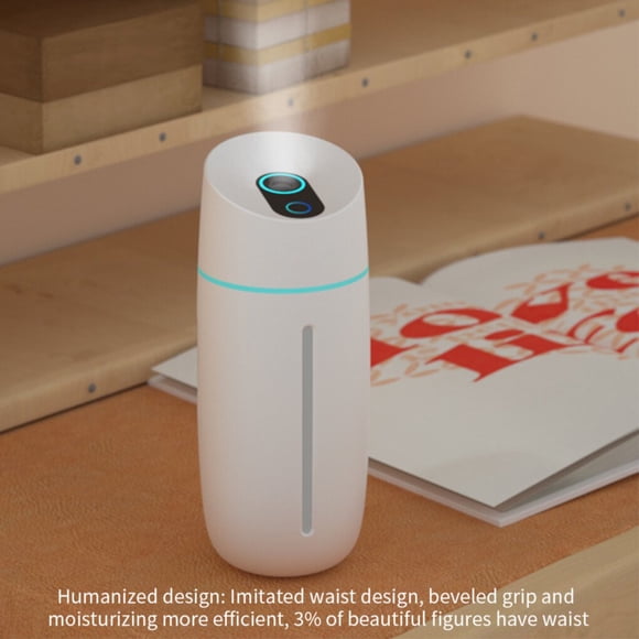 Mini Humidificateur d'Air de Voyage 1 L Humidificateur Mini Portable Petit Humidificateur à Brume LED Humidificateur USB de Bureau Faible Bruit pour Voiture Bébé Chambre Voyage Bureau Blanc - par