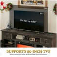 thumbnail image 4 of Uforic 70'' TV Stand w/ 23 Inch Electric Fireplace, Power Outlets & Storage for Up to 80 Inch TVs, Indoor, Brown, 4 of 9