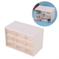 thumbnail image 3 of Portable Plastic 9 Lattice Mini Cabinets Drawer Jewelry Cosmetic Storage Box White, 3 of 5