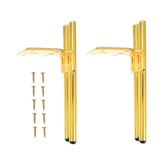 OFFIGAM 2 Sets Modern Golden Iron Furniture Legs, Replacement Legs for Sofas, Tables, Cabinets, and Chairs