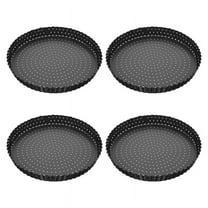 4 Pack Quiche Tart Pan,5 Inch Round Perforated Pizza Baking Tray Non-Stick Tart Tin with Holes 2515