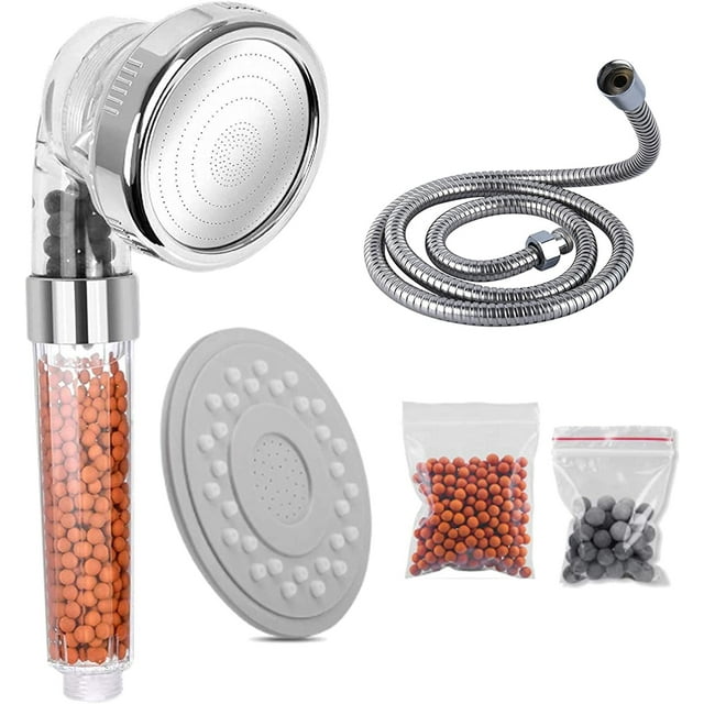 Cabezal de ducha de alta presión, cabezal de ducha de baño, con manguera de 1,5 M, cabezal de ducha antical que ahorra agua, para ducha de baño JM
