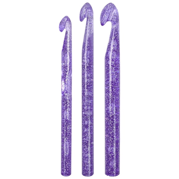 Crochet Hooks, Ngxiha Crochet Needles Sequins Crystals Crochet Hooks Set Sizes 10Mm/12Mm/15Mm Knitting Needles for Crochet Crochet Beginner Kit for Adults Tools