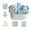 Big Gift Pack Blue, variant on CREVENT Gift Set for Newborns -Diaper Caddy Organizer Basket with 2 Blankets, 1 Taggie, 1 Lovey, 3 Socks,1 Gift Bag with Ribbon - Welcome Essential Baby Shower (Neutral)