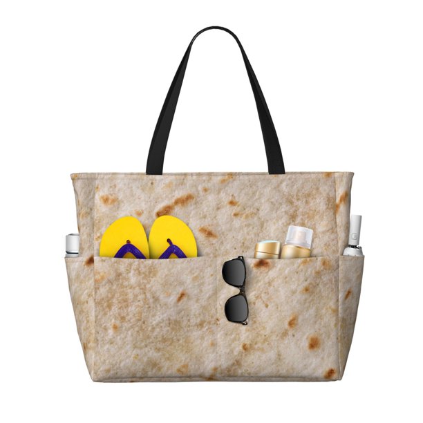 Easygdp Tortilla Bolsa de Viaje de Playa de Gran Capacidad, Bolsa Tote Perfecta para la Playa, Escapadas de Fin de Semana y Viajes