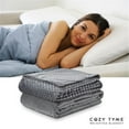 thumbnail image 2 of Posh Hasani 72"x80" Mink Velvet Weighted Blanket Throw-Gray (25 lbs), 2 of 9