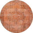 thumbnail image 1 of Ahgly Company Machine Washable Indoor Round Traditional Orange Red Area Rugs, 4' Round, 1 of 7