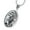 Silver, variant on Stainless Steel Virgin Mary Guadalupe Oval Pendant with Box Chain 24" SCP 169 G