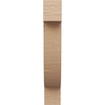 thumbnail image 2 of 6"W x 12"D x 36"H Thin Alpine Rough Cedar Woodgrain TimberThane Corbel, Primed Tan, 2 of 6