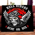 thumbnail image 3 of Manta de Hells Angels Sons of Anarchy Hell Riders, Decke,deka, couverture,viltti,koc, 담, deken,cobertor,frazada, täppe, teppe, 3 of 4