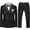 Black, variant on Boys Suits Toddler Tuxedo Double Breasted Formal Suit Set Kids Wedding Outfit
