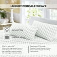 thumbnail image 2 of Sleepdown 100% Cotton Grey Percale Bed Sheet Set, Twin XL – Deep Pocket, 3-Piece, 2 of 8