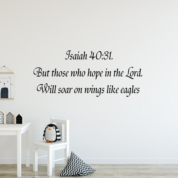 VWAQ But Those Who Hope In The Lord - Vinyl Decal Bible Verses For Wall Isaiah 40:31 - 18105