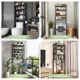 thumbnail image 5 of Biemlerfn Over The Toilet Storage Shelf, 4-Tier Wooden Bathroom Organizer Adjustable Saver Space Rack with Toilet Paper Holder, Classic Black, 5 of 11
