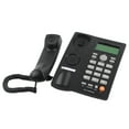 thumbnail image 4 of Teléfono con identificador de llamadas, manos libres, teléfono fijo para casa, oficina, hotel, inglés (negro), 4 of 15