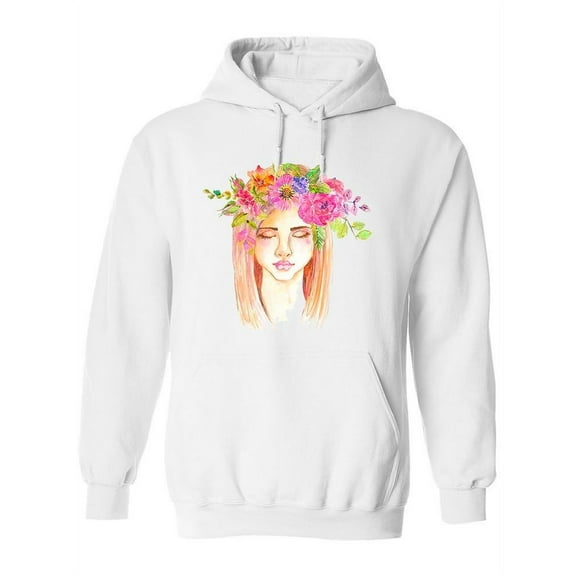 Portrait Of Beautiful Woman Hoodie Women -Image by Shutterstock, Female Small