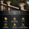thumbnail image 3 of Classy Caps SLZ332W  Kingston White Dual Lighted Solar Post Cap ( 2PACK), 3 of 8