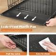 thumbnail image 6 of Demi Bonn 42" Dog Crates for Large Dogs Folding Mental Wire Pet Cage Outdoor and Indoor Dog Kennels with Double-Door, Divider Panel, Removable Tray, Black, 6 of 8