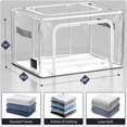 thumbnail image 6 of Sorbus Large Stackable Storage Bins, 2-Pack, Metal Frame, Clear Collapsible Design, Zipper Closure, 6 of 6