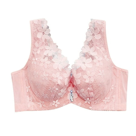 

Women s Plunge Bra With Steel Ring Large Size Thin Underwear Bra Without Sponge Vest Lace Bra Underwear
