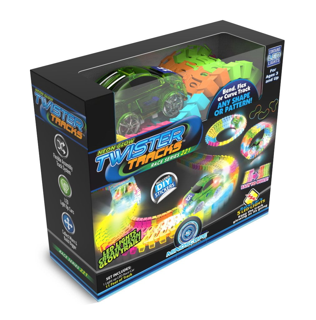 Magic Track Twister Tracks Neon Glow in the Dark Track 200 Track Pieces 5 Colors 