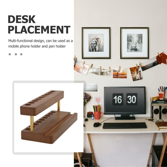 HEMOTON Coffee Acrylic Paint Storage Rack and Organizer Stand for Craft Supplies Small Delicate Design Fits Various Bottles