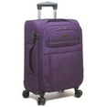 thumbnail image 2 of Dejuno Aurora Lightweight Denim 3-Piece Spinner Luggage Set - Purple, 2 of 6