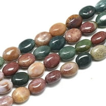 U8MO 49~50pc/Strd Oval Natural Indian Agate Beads Smooth Gems Loose Spacer Bead 8x6mm