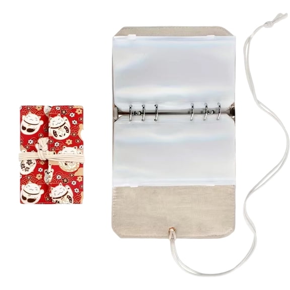 PatungKu Multipurpose Knitting Needle Organiser Circular Needle Bag with 12 Zippered Binder Pocket for Knitting Sewing Project