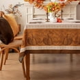 thumbnail image 5 of Fall Rectangle Tablecloth 60 x 120 Inch, Thanksgiving Autumn Harvest Pumpkin Table Cloth, Stain Resistant Washable Table Cover for Dining, Party, Holiday Decor - Orange and Beige, 5 of 6