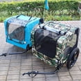 thumbnail image 4 of Camouflage Foldable Bicycle Trailer for Dogs Cats and Luggage Pet Bike Trailer for Camping Travel and Outdoor Riding, 4 of 9