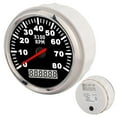 thumbnail image 4 of Tacómetro digital con puntero de 85 mm, calibre de retroiluminación LED roja de 8000 RPM, contador de horas marino impermeable para coche de 12 V/24 V, esfera negra, marco plateado, 4 of 12