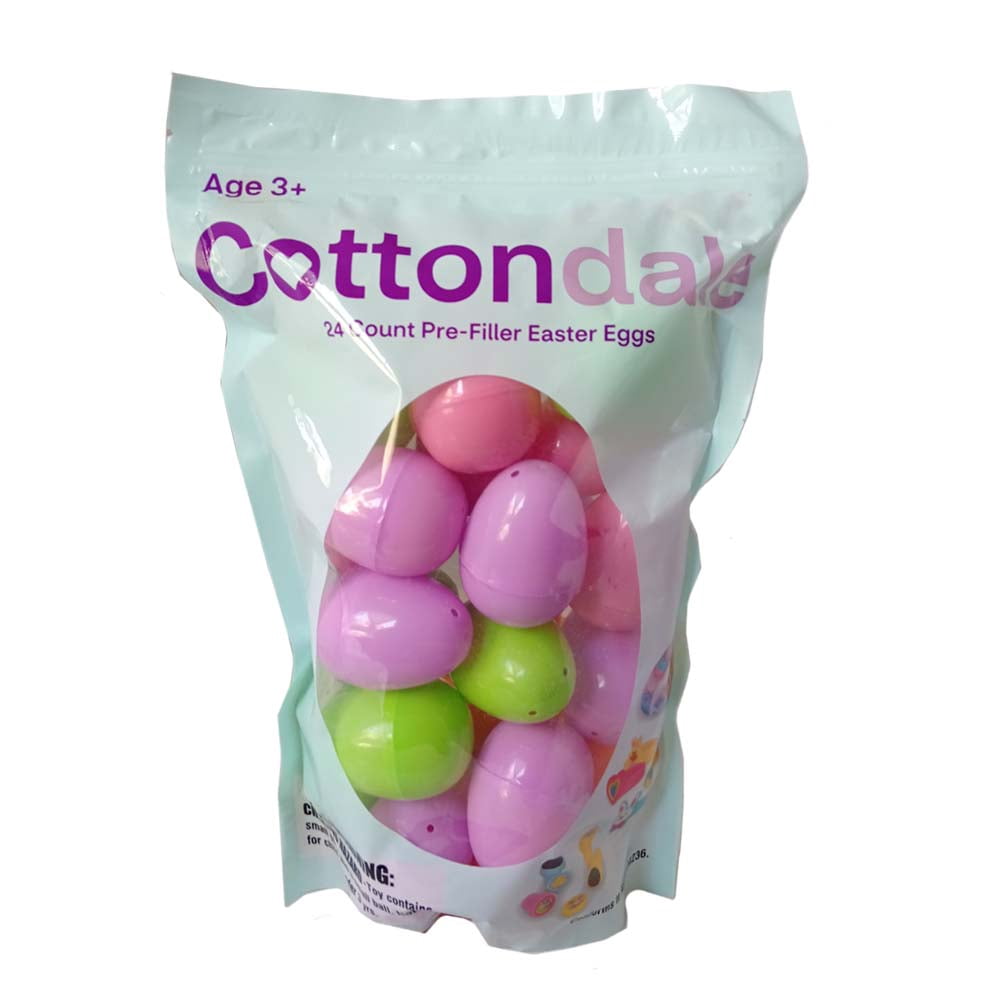 Pre-Filled with Toys Easter Egg Hunt Eggs - 24 ct Plastic