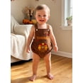 thumbnail image 5 of RUINIXCW Baby Thanksgiving Romper Letter Turkey Embroidered Sleeveless Overalls, 5 of 8