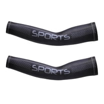 huanledash 1 Pair Thin Cool High Elasticity Arm Sleeves Men Ice Silk Riding Sun-protective Sleeves Costume Accessories