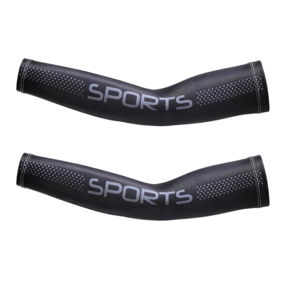 huanledash 1 Pair Thin Cool High Elasticity Arm Sleeves Men Ice Silk Riding Sun-protective Sleeves Costume Accessories
