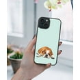 thumbnail image 5 of WIRESTER Shockproof Soft Rubber Cover Case for Apple iPhone 15 6.1" 2023, English Bulldog Dog Lying Down Looking Up On Aero Blue Background, 5 of 5