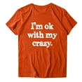 thumbnail image 4 of Women's Dressy Casual Tops Vintage Fashion Summer Clothes for Teen Girls Round Neck Blouse Comfy Casual Shirts Short Sleeve Loose Fit Flowy Tunic Tops Funny Letter Print Tees Orange T Shirts XXXL, 4 of 8