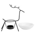 thumbnail image 3 of Essence Oil Burner,Deer Shape Stainless Ceramic Candle Furnace Oil Candle Holder Time-Tested Durability, 3 of 8