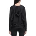thumbnail image 2 of DKNY Sweat à Capuche Manches Dolman pour Femmes, Noir, Moyen, 2 of 4