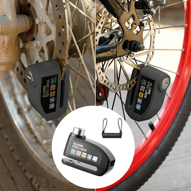 BKER Bike Disc Brake Lock Alarm Electric Bike Motorcycle Brake Prevention Of Thievery Lock Riding Equipment With Warning Rope