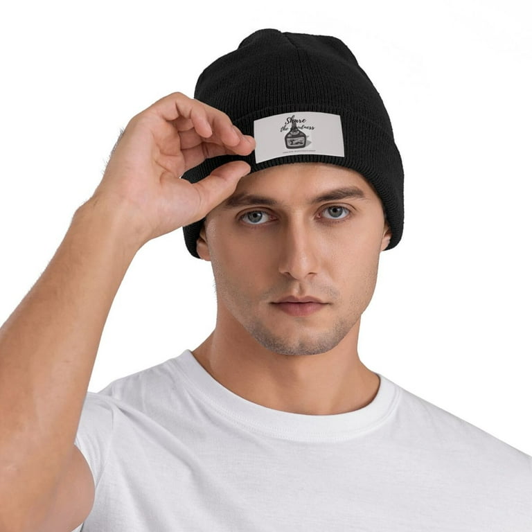 XMXT Winter Casual Beanie Hats for Men Women, Cartoon Wine