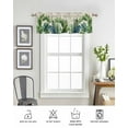 thumbnail image 6 of Summer Leaves Curtain Valance for Windows/Living Room/Kitchen/Bathroom/Café, Short Rod Pocket Tier Curtain Window Treatment Panel Vintage Rustic Green Tropical Plants Topper Curtain 60''x18'', 6 of 6