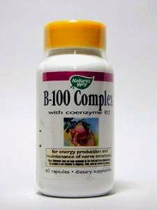 Nature's Way B-100 Complex with B2 Coenzyme Capsules, 60 Ct