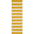 thumbnail image 3 of SAFAVIEH Montauk Saranna Striped Cotton Area Rug, Yellow/Ivory, 6' x 9', 3 of 8