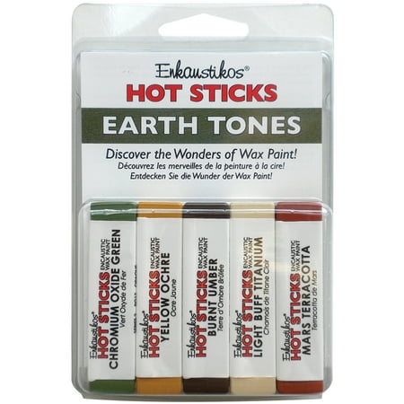 UPC: 0813043016477 | Enkaustikos Hot Sticks Set  5-Sticks  Earth Tones