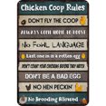 thumbnail image 1 of Placa Metal Vintage Reglas Gallinero Pintura Hierro Rectangular 20x30cm, 1 of 9