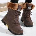 thumbnail image 3 of Womens Snow Boots Winter Fur Lined Waterproof Walking Boots Lightweight Outdoor Ankle Boots Ladies Warm Shoes Anti-Slip Mid Calf Boots, 3 of 15