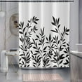 thumbnail image 3 of Eucalyptus Leaf Shower Curtains, Sage Green Spring Botanical Watercolor Plants Bathroom Curtains Bathtub Home Decor Waterproof Fabric Machine Washable with 12 PCS Hooks, 3 of 6