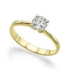 White Sapphire Engagement Ring 0.8ct with Diamonds White Gold 14K